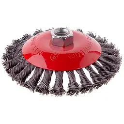 Корщітка Intertool для болгарки УШМ дротяна щітка конусна 125 мм плетена BT-4125