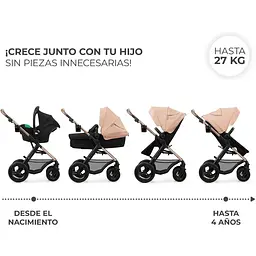 Коляска універсальна 3 в 1 Kinderkraft Moov 2 Air Sand Beige (KSMOOV02BEG0000) - мініатюра 11