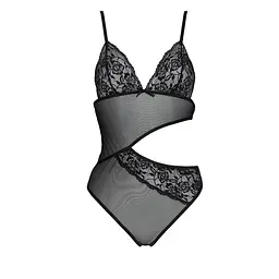 Боді з ажурним ліфом Passion Christa Body black L/XL - мініатюра 3