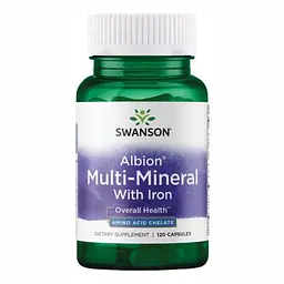 Залізо Swanson Chelated Multi-Mineral With Iron 120 капс