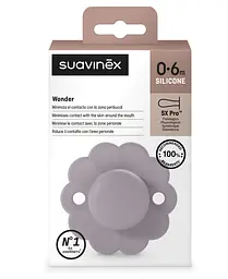 Пустушка Suavinex Wonder фізіологічна силіконова 0-6 місяців світло-фіолетова - мініатюра 3