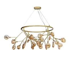 Люстра LED PETALS Levistella 918LP263-36 GD+BK