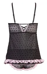 Комплект Cottelli Collection Top and Panties L чорний - мініатюра 4