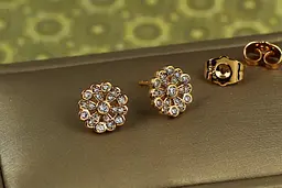 Сережки гвоздики Xuping Jewelry Гербера 9 мм золотисті