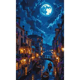 Картина за номерами Santi Чарівна Венеція, 30x50см, LED підсвітка (956546)