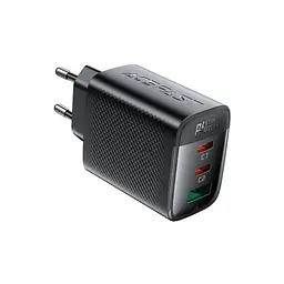 Мережевий зарядний пристрій ACEFAST A108 PD67W GaN (2 x USB-C+USB-A) charger Чорний