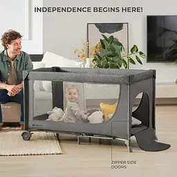 Ліжко-манеж Kinderkraft Joy 2 Dark Grey (KLJOY02DGR00000) - мініатюра 6