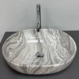 Умивальник VBI Modena S grey onyx накладний VBI-012009, Сірий - мініатюра 3
