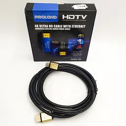 Кабель 4K HDMI to HDMI HDTV 4K x 2K шнур із підтримкою Ethernet Ultra HD 4K 3м чорний