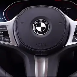 Емблема керма Bmw 45мм чорно-біла з чорним обідком OEM 51148132375 - мініатюра 2