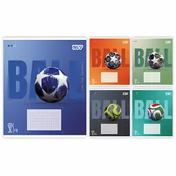 Зошит шкільний Yes Ball А5 12 аркушів коса лінія 25 шт. (768678)