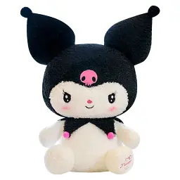 Велика плюшева аніме іграшка м'яка куромі чорно-біла hello kitty 95 см Hello Kitty det0019016