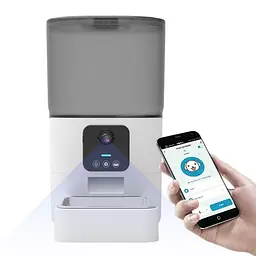 Автоматична годівниця для котів Papifeed 6 л Wi-Fi та відеокамера, білий - мініатюра 2