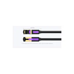 Патч-корд 1м, S/FTP cat 7 RJ-45 black Vention (ICDBF) - мініатюра 9