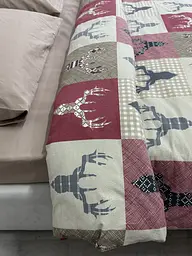 Комплект постільної білизни Ecotton полуторний 29345-2 Оленi на червоному (24289) - мініатюра 16