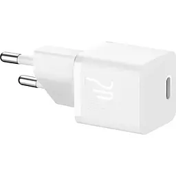 Мережевий зарядний пристрій Baseus GaN5 Fast Charger Mini 1C 20W White (CCGN050102) [105945] - мініатюра 3
