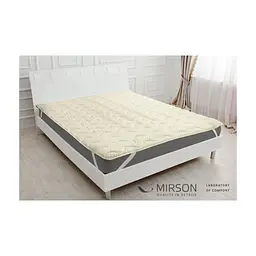 Наматрацник MirSon Eco Light №1714 EcoSilk Air-line на резинці по кутках Pink 80x160 см (2200002888608)