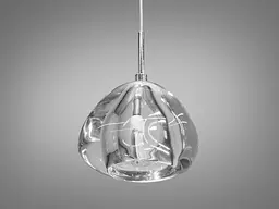 Стельова люстра LED Diasha 3004/1HR G4, 20W, регульована висота, скло, метал, сучасний стиль для кафе, вітальні, кухні - мініатюра 2