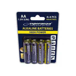 Батарейка Esperanza AA LR6 Alkaline * 8 (EZB103) - мініатюра 2