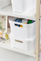 Кошик Idea Home Pyramid з кришкою10.8 л 36x24x16.5 см білий (00643 White) - мініатюра 5