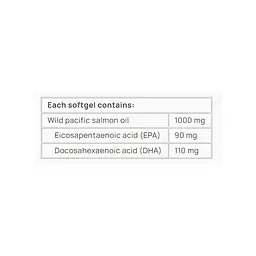Жир дикого аляскинського лосося Natural Factors Wild Alaskan Salmon Oil 1000 мг 90 softgels - мініатюра 2
