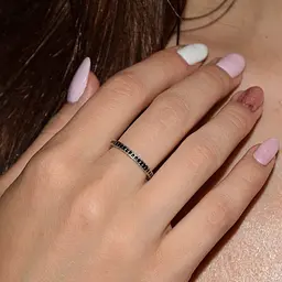 Каблучка з білого золота з сердечками 20 K-0100 - мініатюра 3
