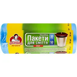 Пакети для сміття Помічниця міцні 35 л 50 шт.