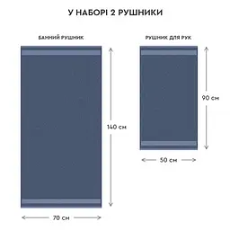 Набір рушників Sonex Altea 50x90 см. 70x140 см мінерал (SO102478) - мініатюра 14