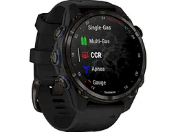 Спортивний годинник Garmin Descent Mk3i – 43 mm Carbon Gray DLC Titanium w. Black Silicone Band (010-02753-10/11) - мініатюра 2