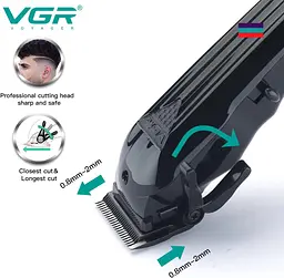 Професійна машинка для стрижки волосся з регулюванням довжини та Li-Ion акумулятором VGR V-282 - мініатюра 6
