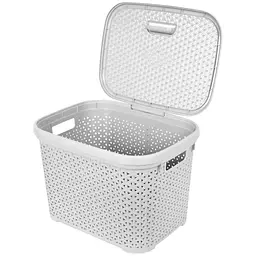 Кошик Diomedea з кришкою 44.5x33.6x31 см 30 л молочний (К14-010) - мініатюра 2