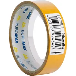 Скотч Buromax двосторонній на поліпропіленовій основі 24 мм х 5 м (BM.7507) - мініатюра 2