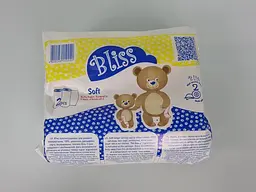 Паперові кухонні рушники Bliss A2 двошарові, 2 рулони по 50 відривів, целюлоза, білі