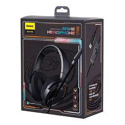 Дротові навушники Baseus Gamo Immersive Virtual 3D Game headphone (PC) D05, USB, 2m, black - мініатюра 6
