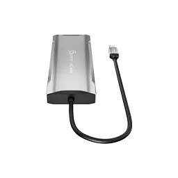 Концентратор J5create USB-C 9-in-1 2xUSB 3.2 + 2xUSB-C PD + 2xHDMI 4K + DisplayPort + SD/TF + RJ45 1000Mbps gray (JCD397-N) - мініатюра 4