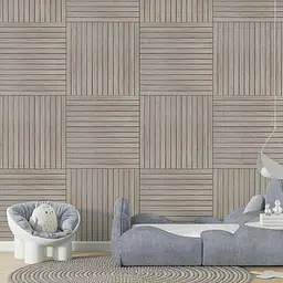 Покрытие виниловое самоклеющееся Wall Sticke 3D рейки 600х600х2,8мм SW-00003244 - мініатюра 4