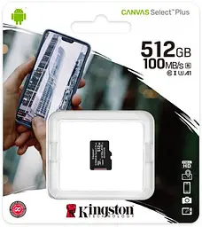 Карта пам'яті Kingston microSDXC Canvas Select Plus 512GB Class 10 UHS-I [SDCS2/512GBSP] [70329] - мініатюра 3