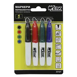 Маркери перманентні Werk, 4 шт., 23127