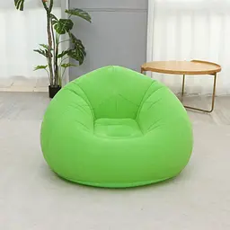 Надувне крісло-пуф Inflatable Sofa / Надувне крісло-мішок 110х110х85 см Зелений - мініатюра 4