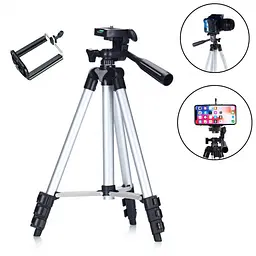 Тринога розкладна портативна XPRO 3-POD 3120 для камер, фотоапаратів і проєкторів з чохлом 35-102 см - мініатюра 4