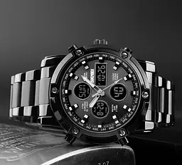 Наручний годинник чоловічий Skmei Molot Limited AllBlack Чорний (2191) - мініатюра 5