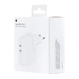Мережевий зарядний пристрій Apple 35W Dual Front USB-C Power Adapter High c0py Білий - мініатюра 2