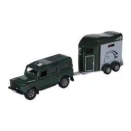 Автомодель 520460.270 "Land Rover з причепом та фігурками коней" TechnoDrive в коробці (8713219578902) - мініатюра 2