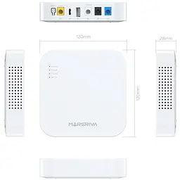 Джерело безперебійного живлення MARSRIVA DC UPS для роутерів KP4 3xDC+USB+USB-C OUT 5V/9V/12V 18W 10000 mAh (36Wh) Li-Ion (KP4_MARSRIVA) - мініатюра 5