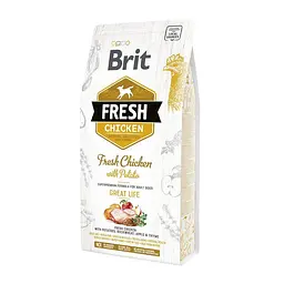 Сухий корм Brit Fresh для дорослих собак всіх порід курка і картопля 2.5 кг (170990/530748)