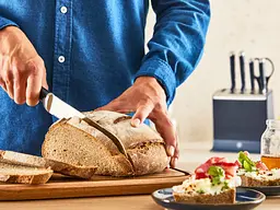 Набір ножів Tefal EverSharp Pro з блоком 6 предметів синій (K297S744) - мініатюра 14