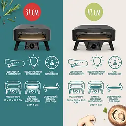 Мультифункціональна газова піч для піци Cozze 17 Classic Rotate Black Edition (90437) - мініатюра 13