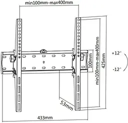 Кріплення для телевізора Brateck KL21G-44T 32-55'' [31948] - мініатюра 2