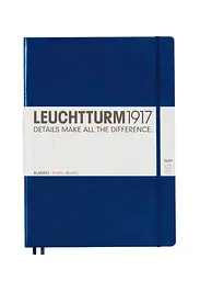 Блокнот Leuchtturm1917 Master Slim A4+, темно-синій, чисті аркуші (342928)