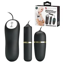 Віброкуля з віброяйцем та електростимуляцією Pretty Love Electric Stimulation Double Vibro Bullet - мініатюра 5